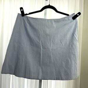 Attyre Blue and White Pin Stripe Stretch Skirt PXL